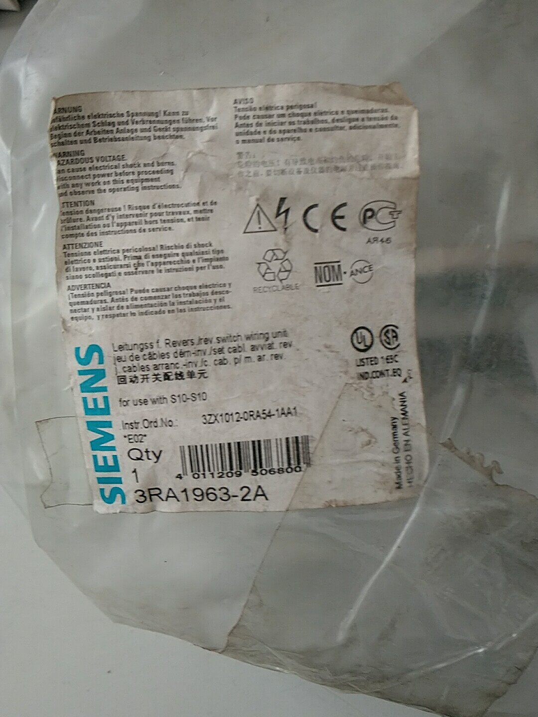 Siemens 3RA1963-2A Модуль