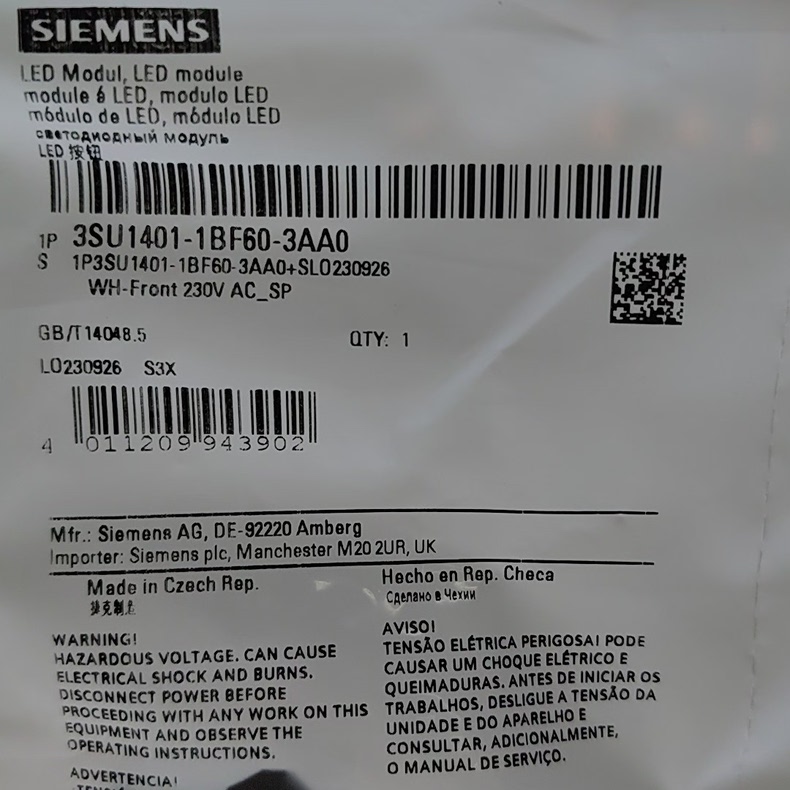Siemens 3SU1401-1BF60-3AA0 Модуль