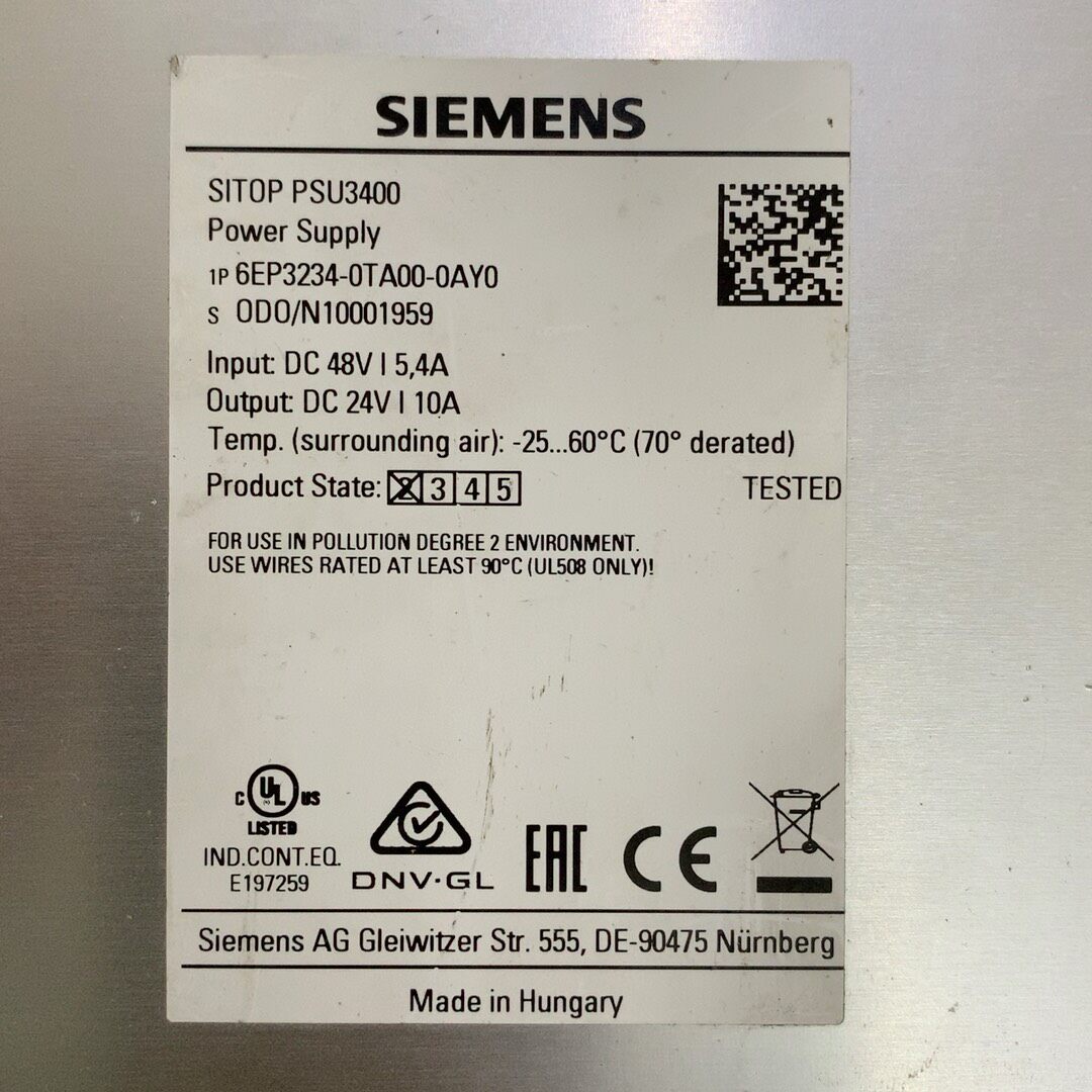 Siemens 6EP3234-0TA00-0AY0 Источник питания постоянного тока 2