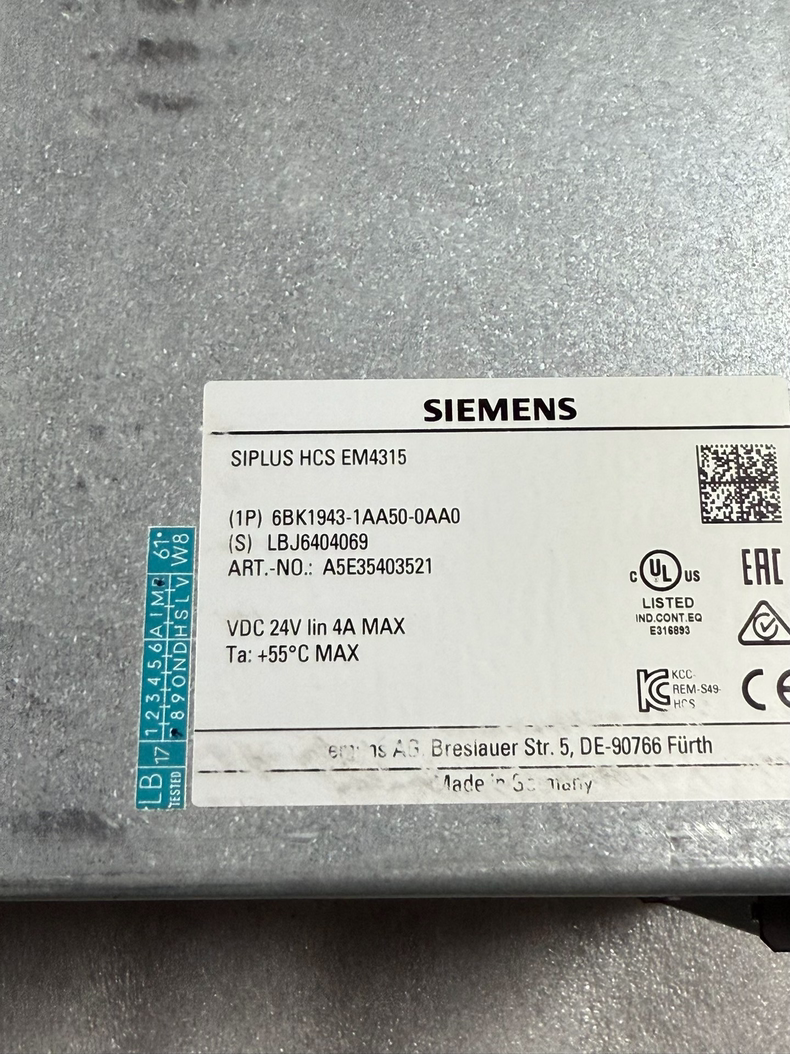 Siemens 6BK1943-1AA50-0AA0 Модуль 6