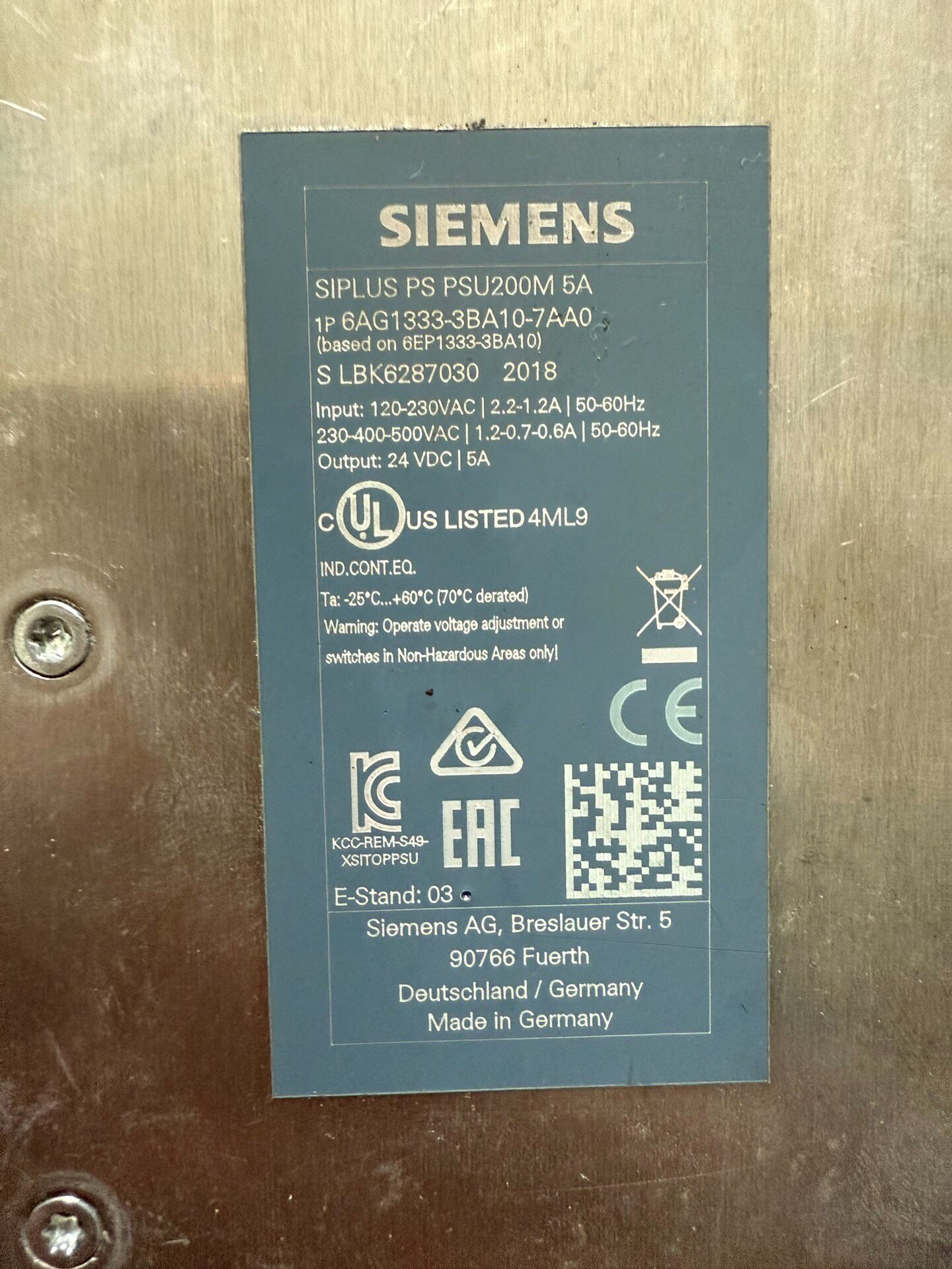 Siemens 6AG1333-3BA10-7AA0 Модуль 4