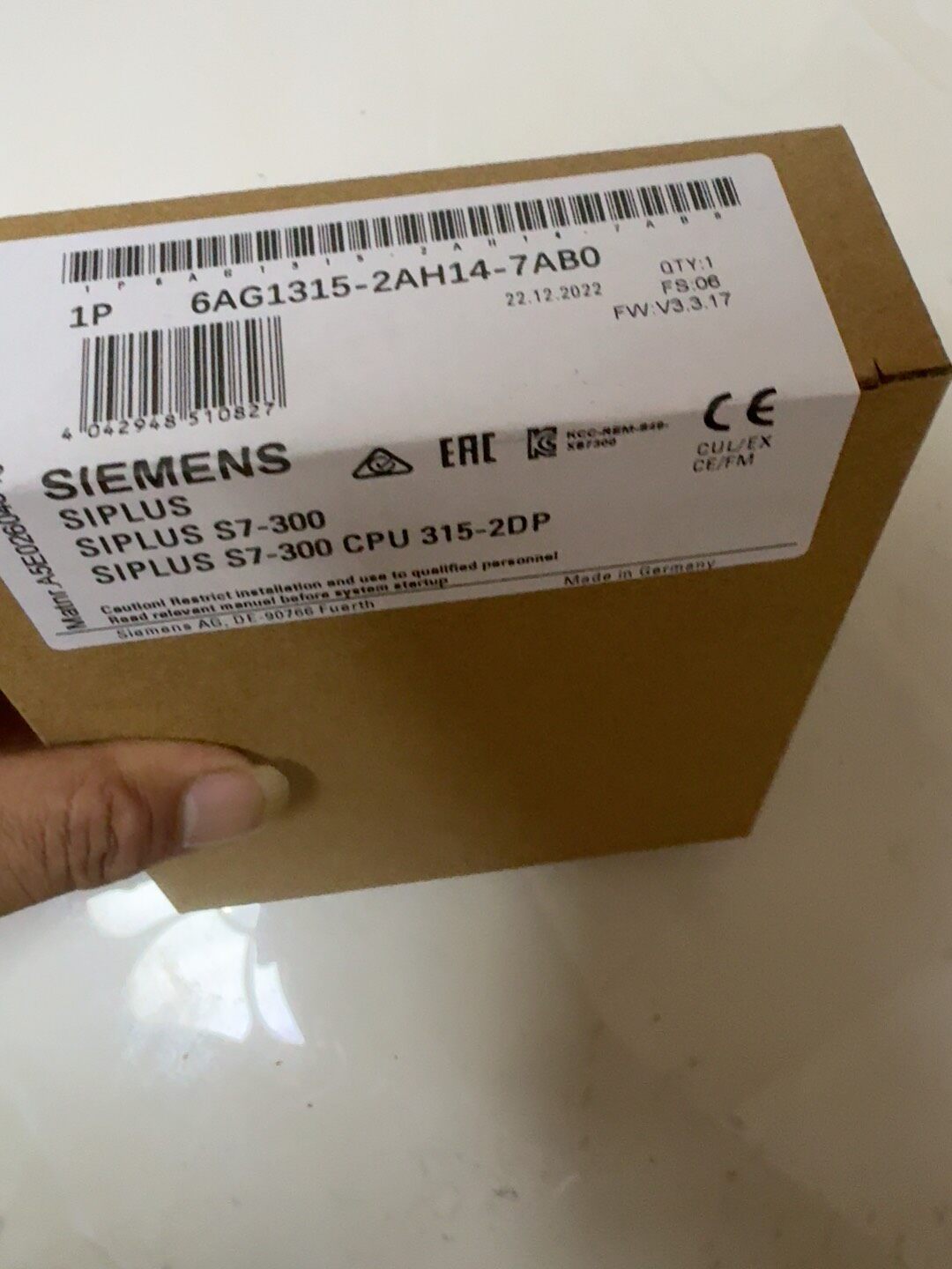Siemens 6AG1315-2AH14-7AB0 SIMATIC S7-300 2