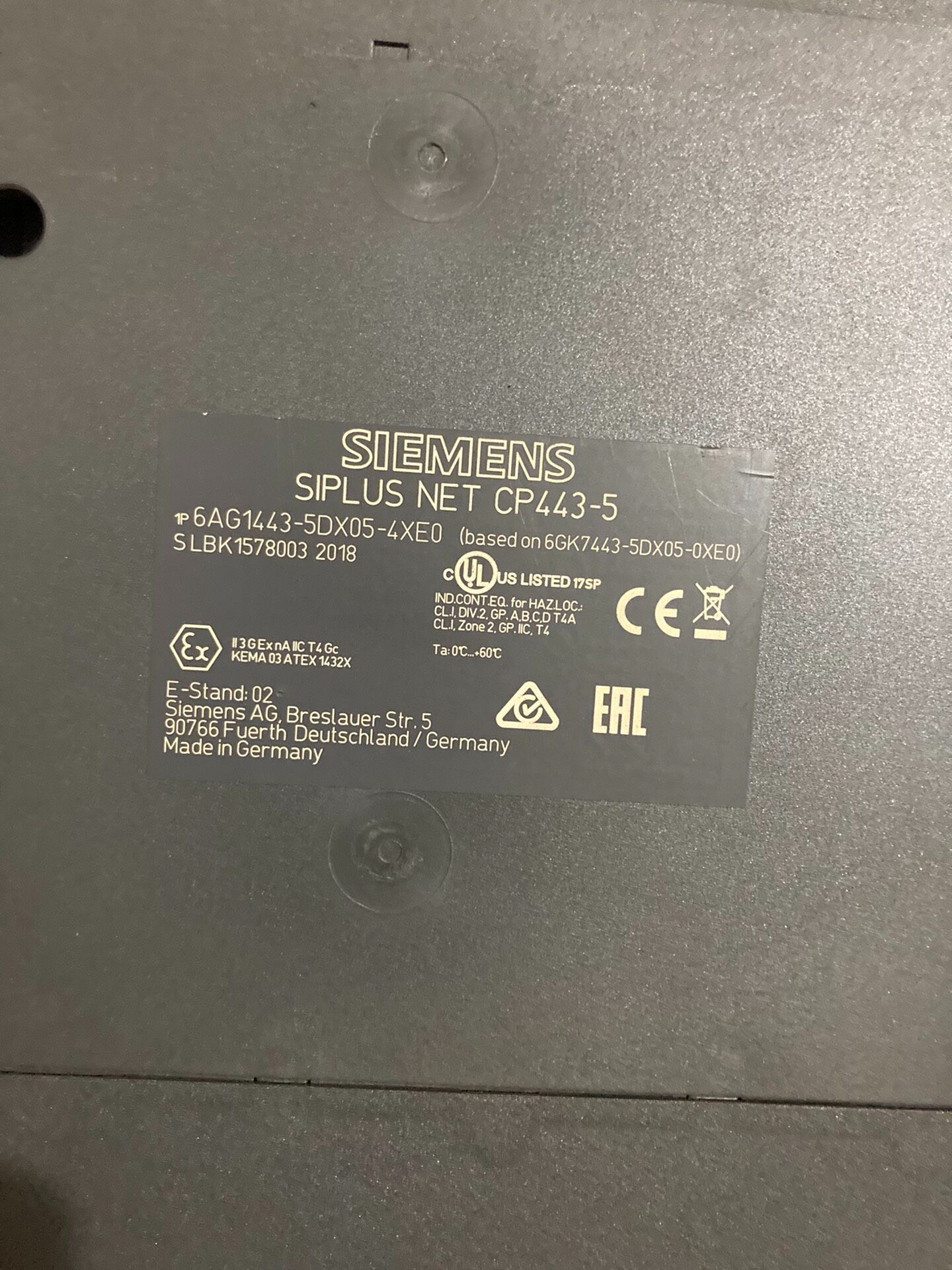 Siemens 6AG1443-5DX05-4XE0 Модуль 3