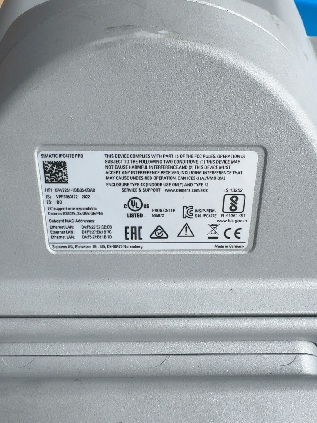 Siemens 6AV7674-1LA43-0AA0 Панели оператора / HMI 2