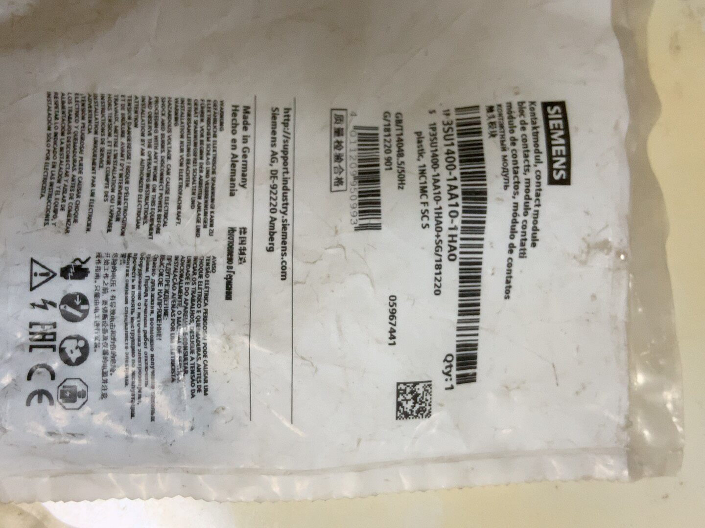Siemens 3SU1400-1AA10-1HA0 Модуль 5