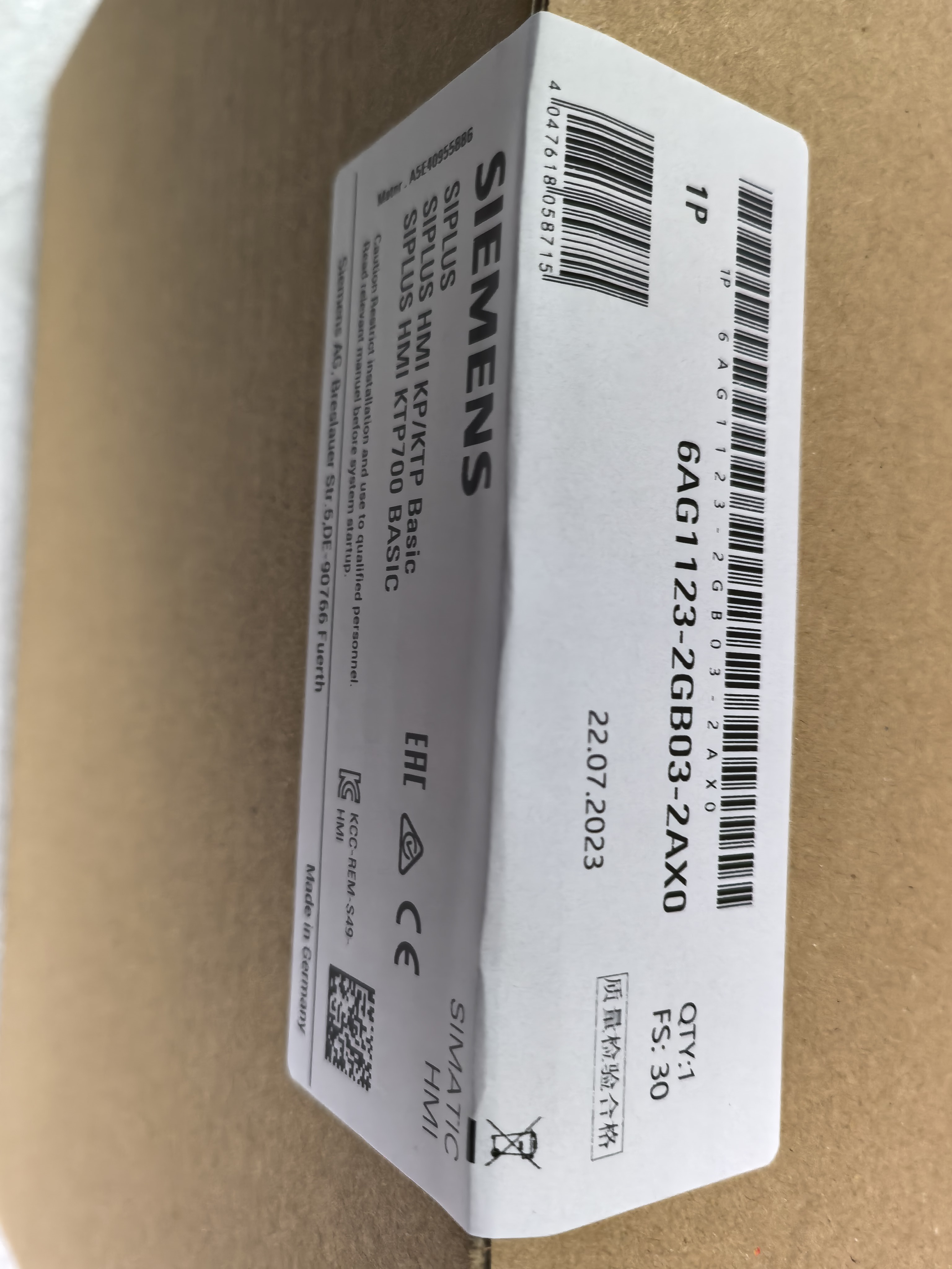 Siemens 6AG1123-2GB03-2AX0 Серия KTP 2