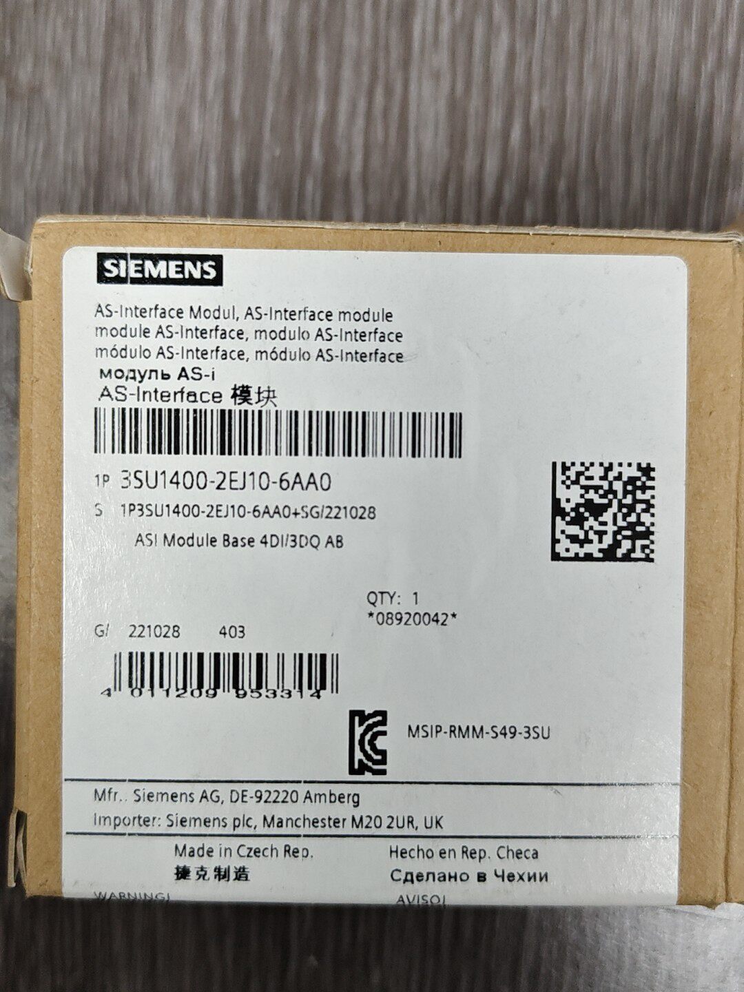 Siemens 3SU1400-2EJ10-6AA0 Модуль 2
