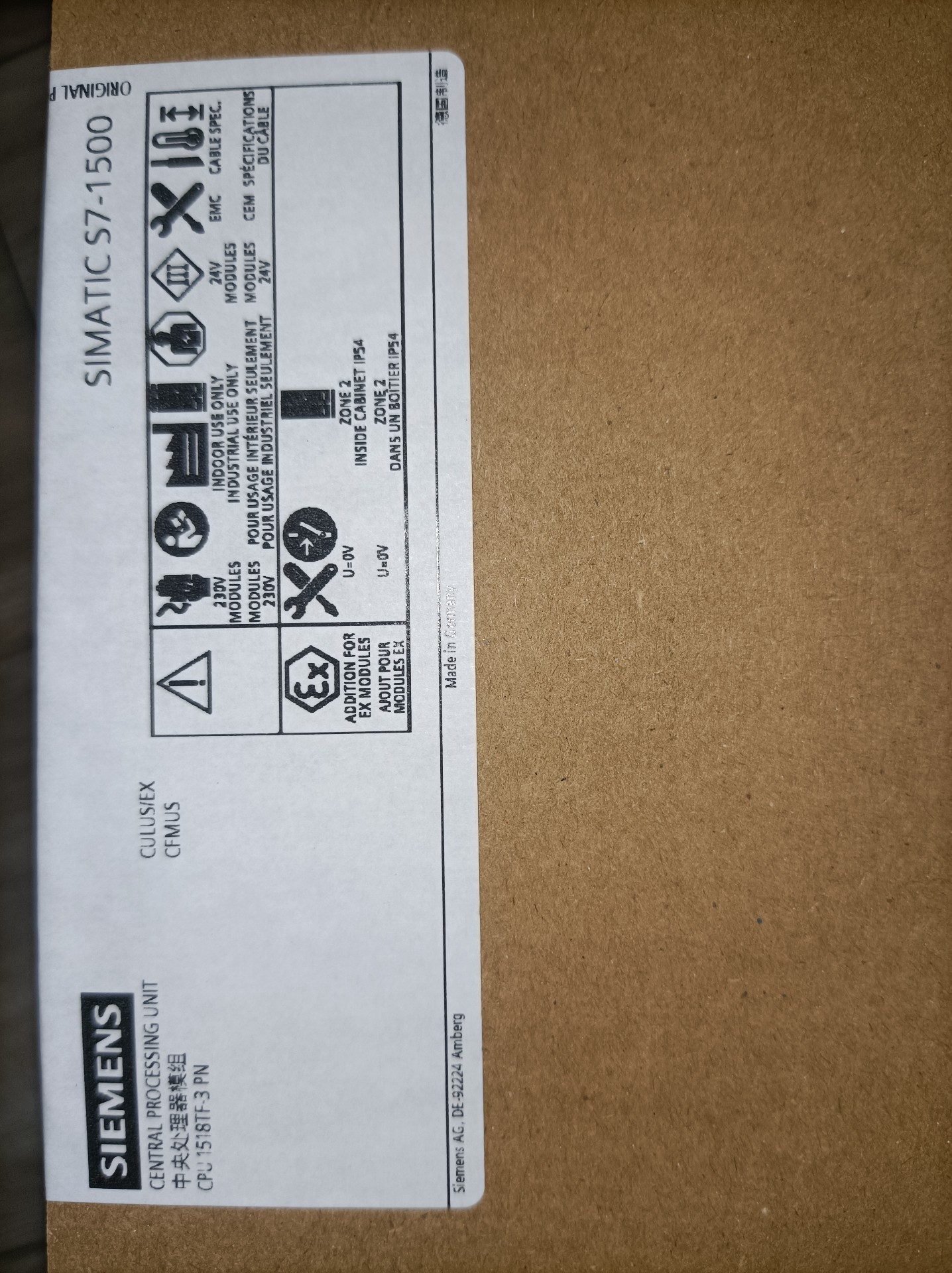 Siemens 6ES7518-3UT10-0AB0 SIMATIC S7-1500 2