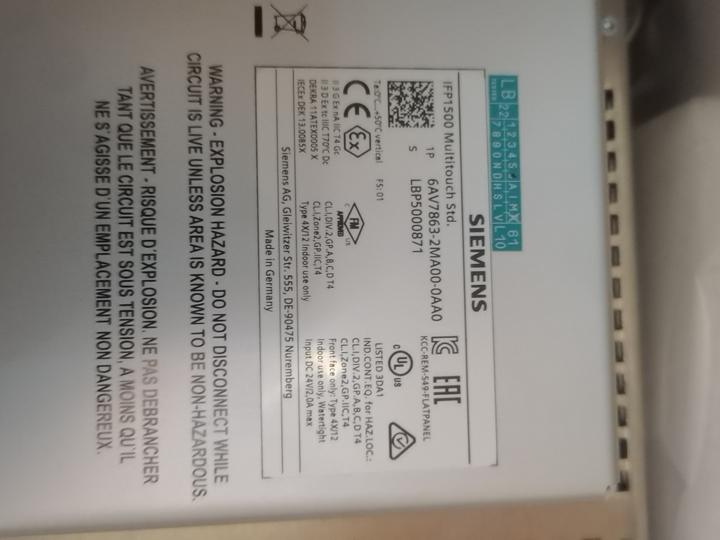 Siemens 6AV7863-2MA00-0AA0 Модуль