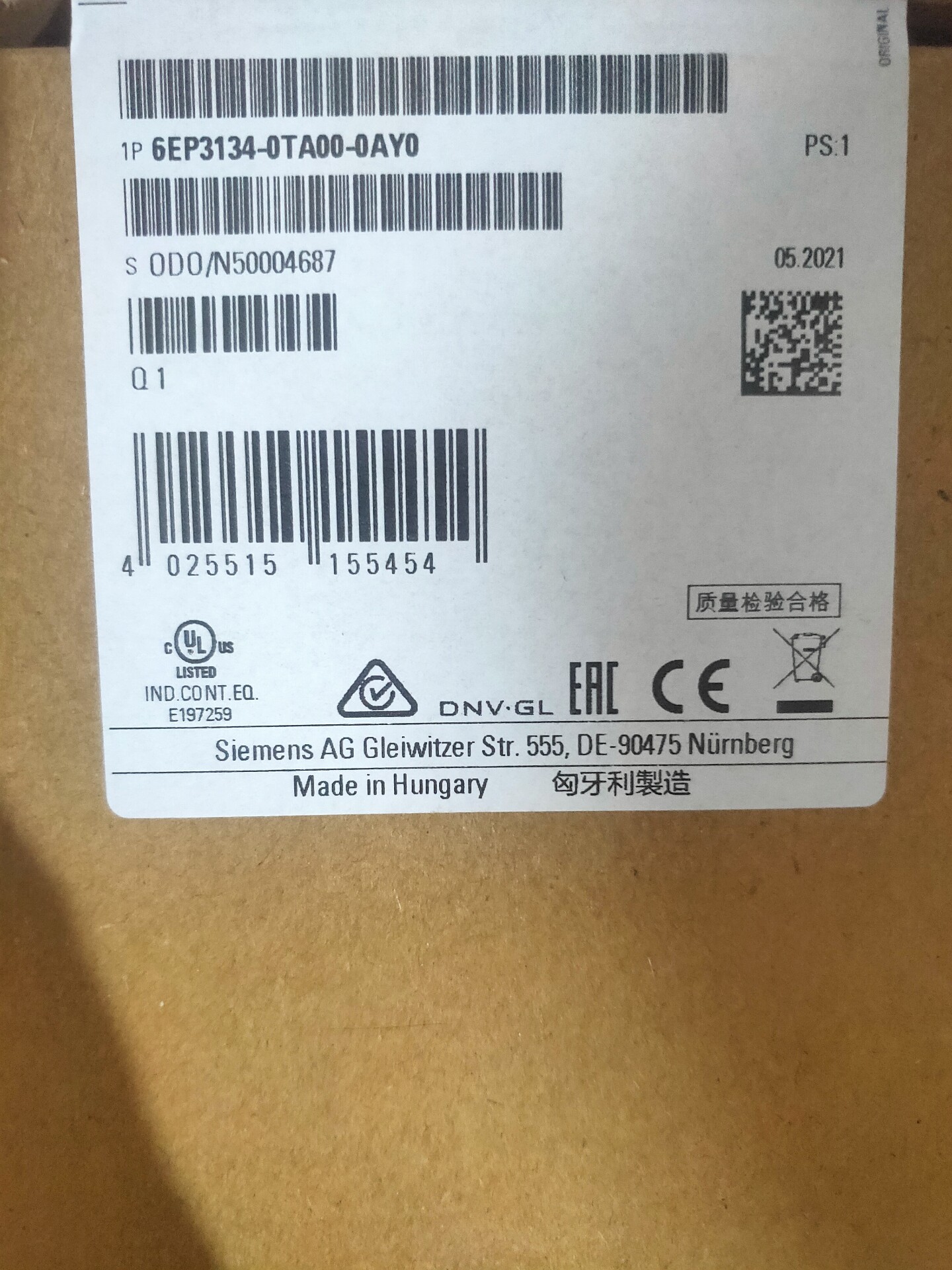 Siemens 6EP3134-0TA00-0AY0 Источник питания постоянного тока