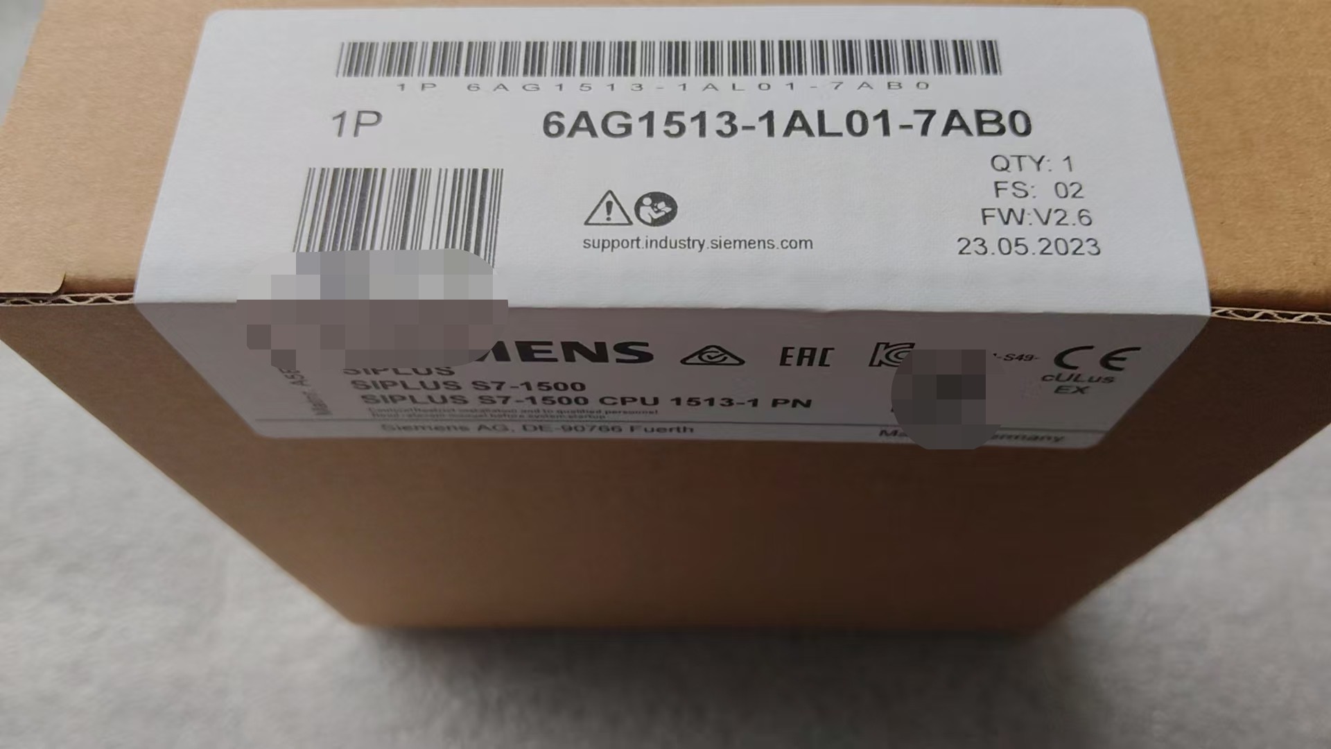 Siemens 6AG1513-1AL01-7AB0 SIMATIC S7-1500