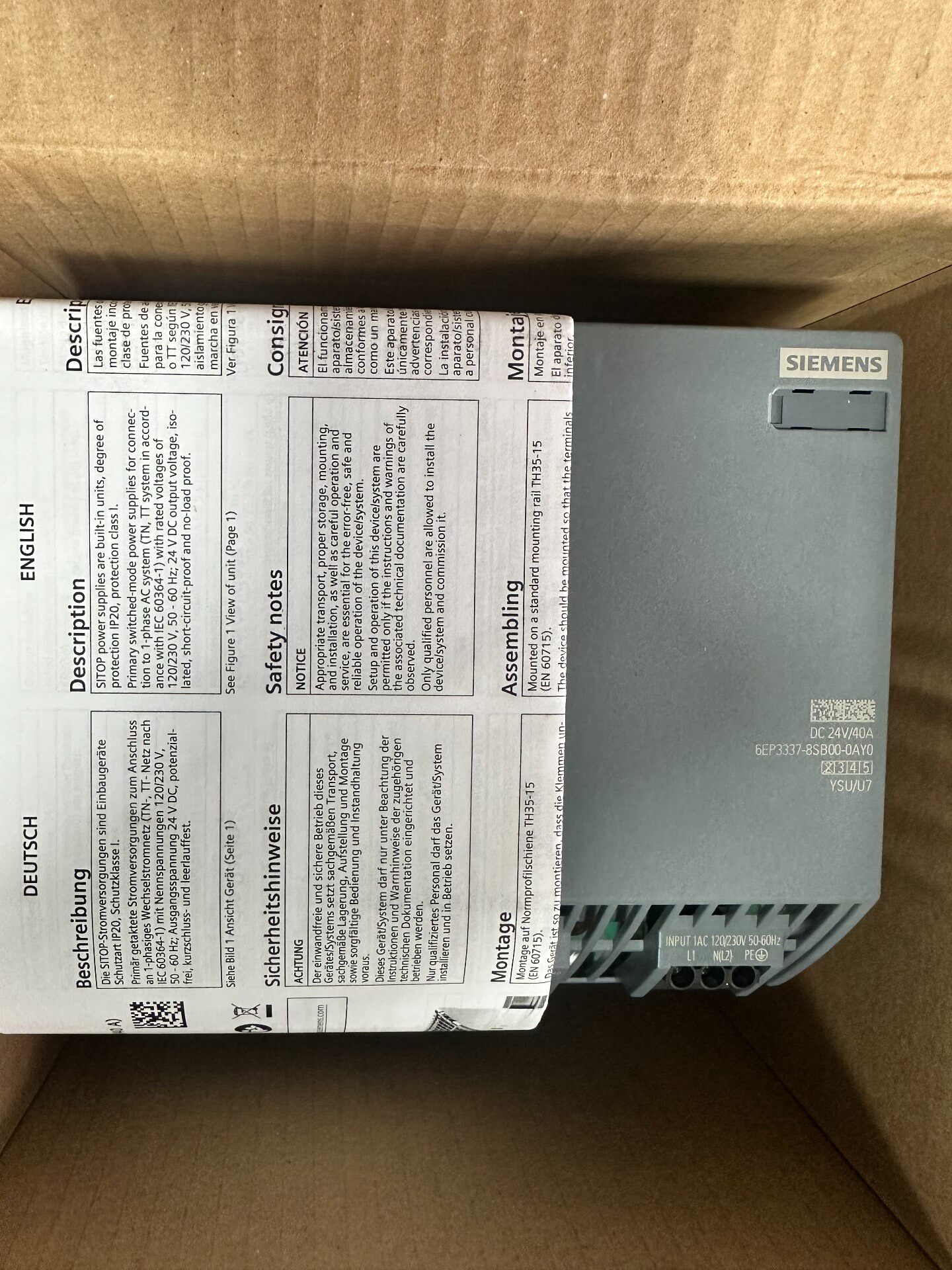 Siemens 6EP3337-8SB00-0AY0 Источник питания постоянного тока 2