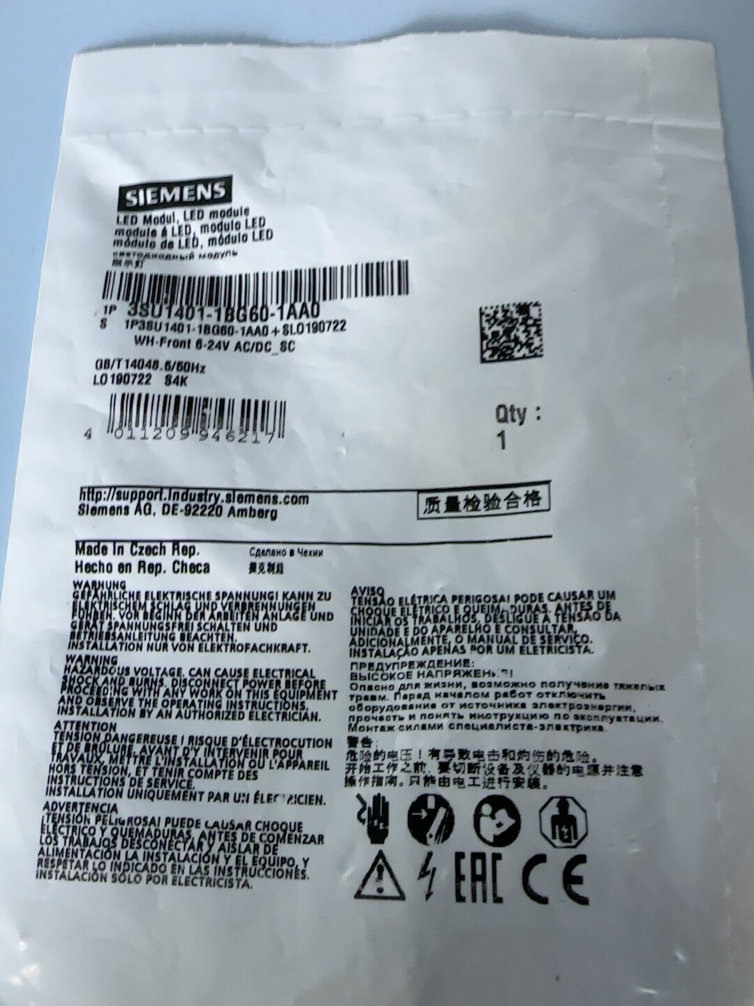 Siemens 3SU1401-1BG40-1AA0 Модуль 3